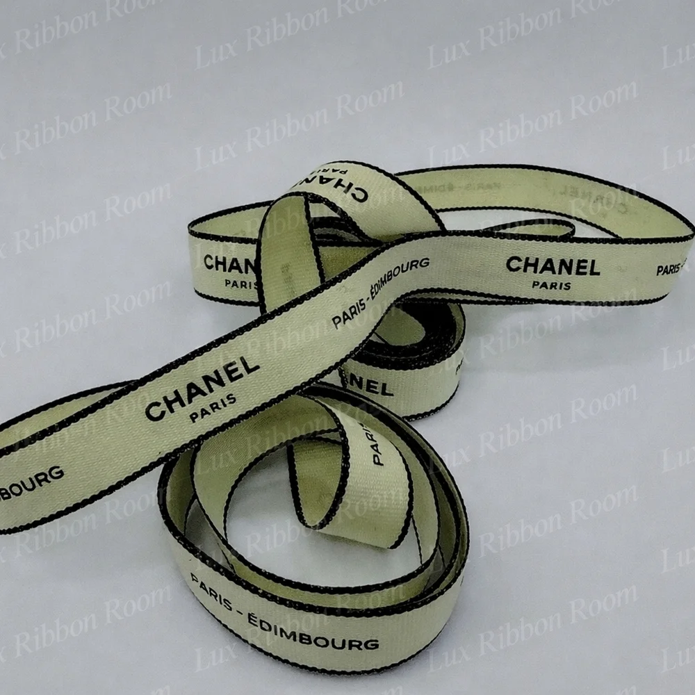 CHANEL Paris–Edimbourg Light Green Ribbon Four (4) Yards Boutique Packaging